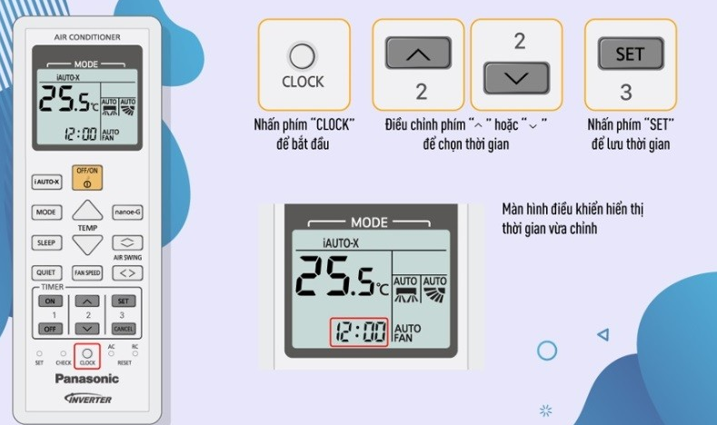 cách hẹn giờ máy lạnh panasonic 