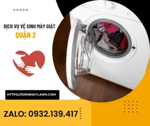 Vệ Sinh Máy Giặt Quận 2 Giá Rẻ [2026] - Chỉ Từ 250K, Thợ Giỏi