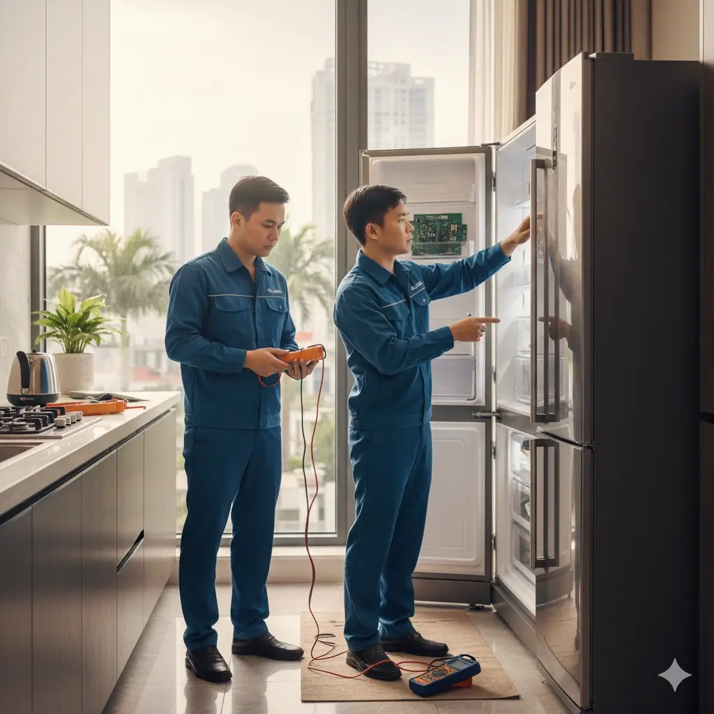 Sửa Tủ Lạnh Quận 2 Tại Nhà Có Mặt Sau 20P - Bảo Hành 06 Tháng