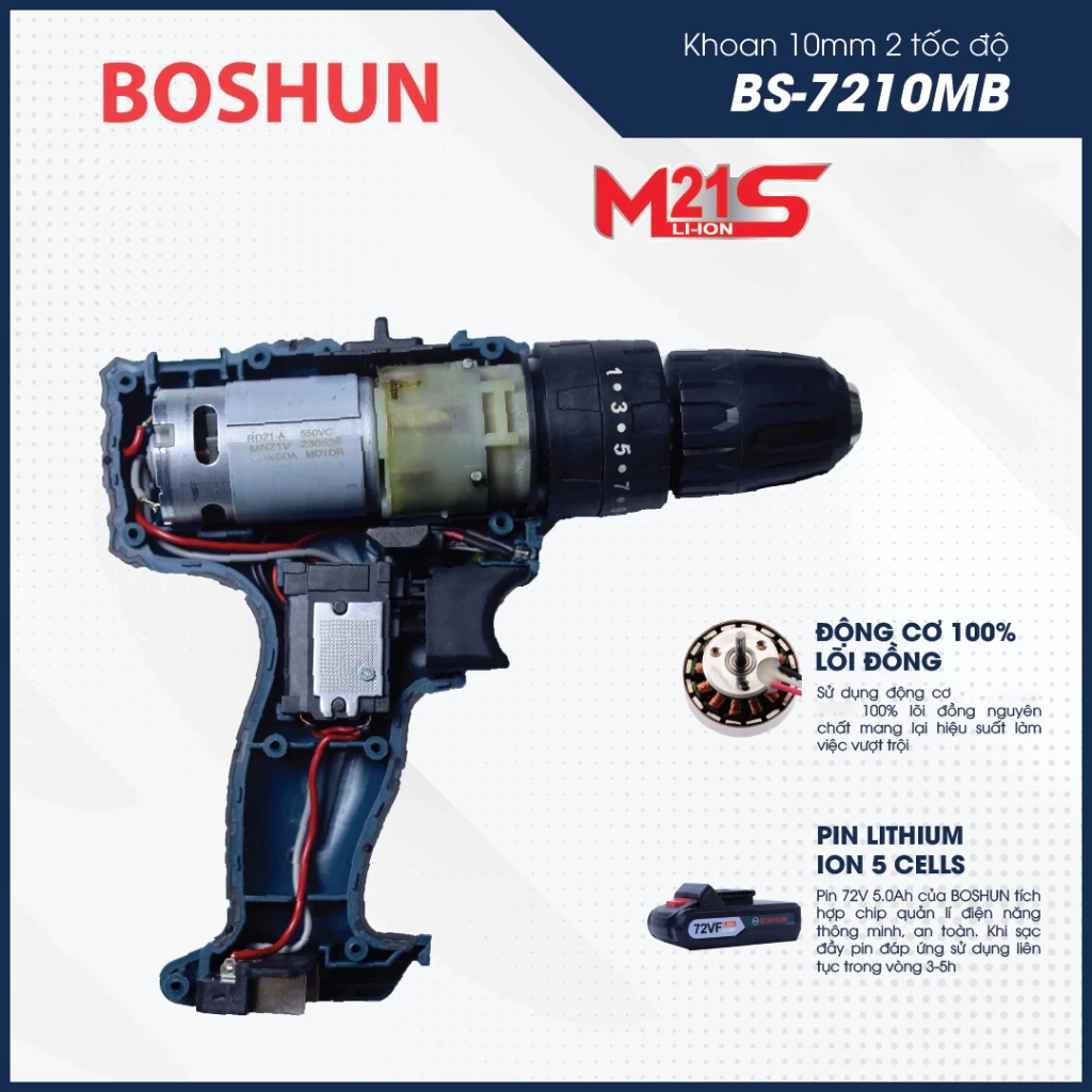 Máy Khoan Pin Boshun