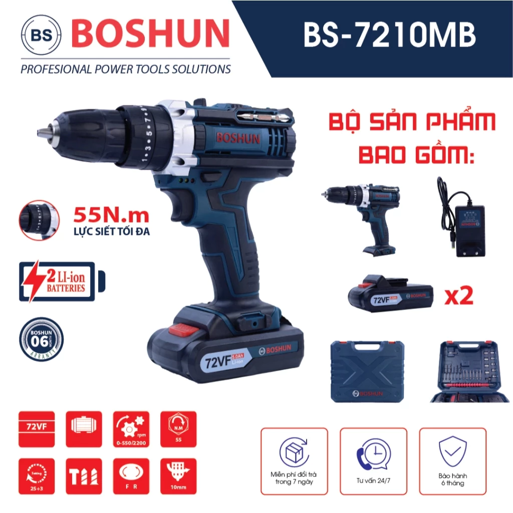 Máy Khoan Pin Boshun