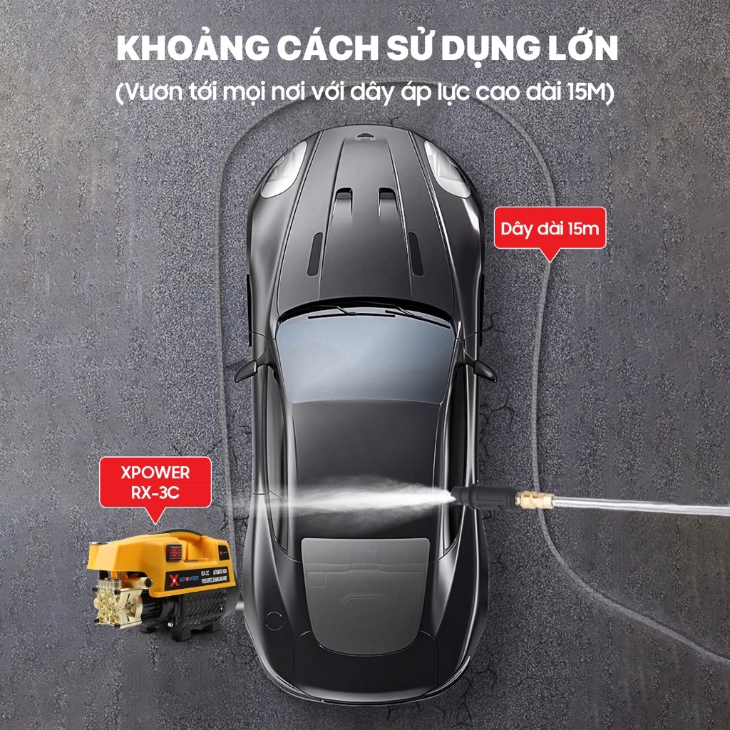 Máy Xịt Rửa Xe 3800W XPOWER RX-3C