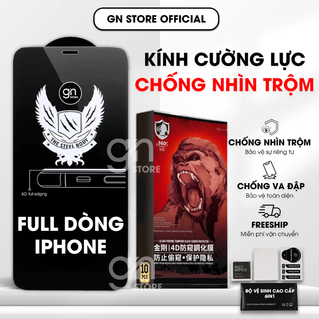 Kính Cường Lực Chống Nhìn Trộm iPhone
