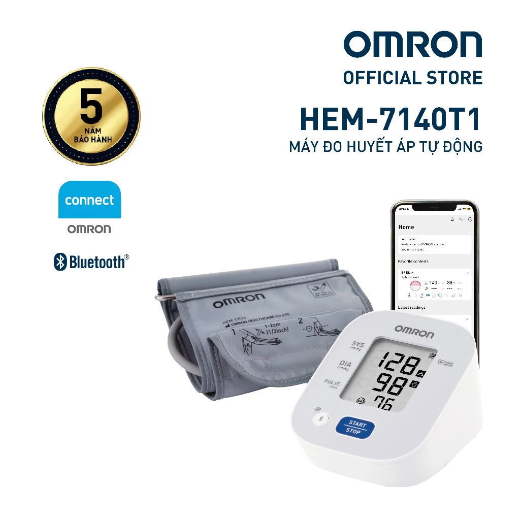 Máy Đo Huyết Áp Bluetooth OMRON HEM-7140T1