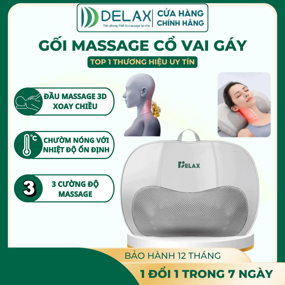 Gối Massage 3D Đảo Chiều DELAX GMC01
