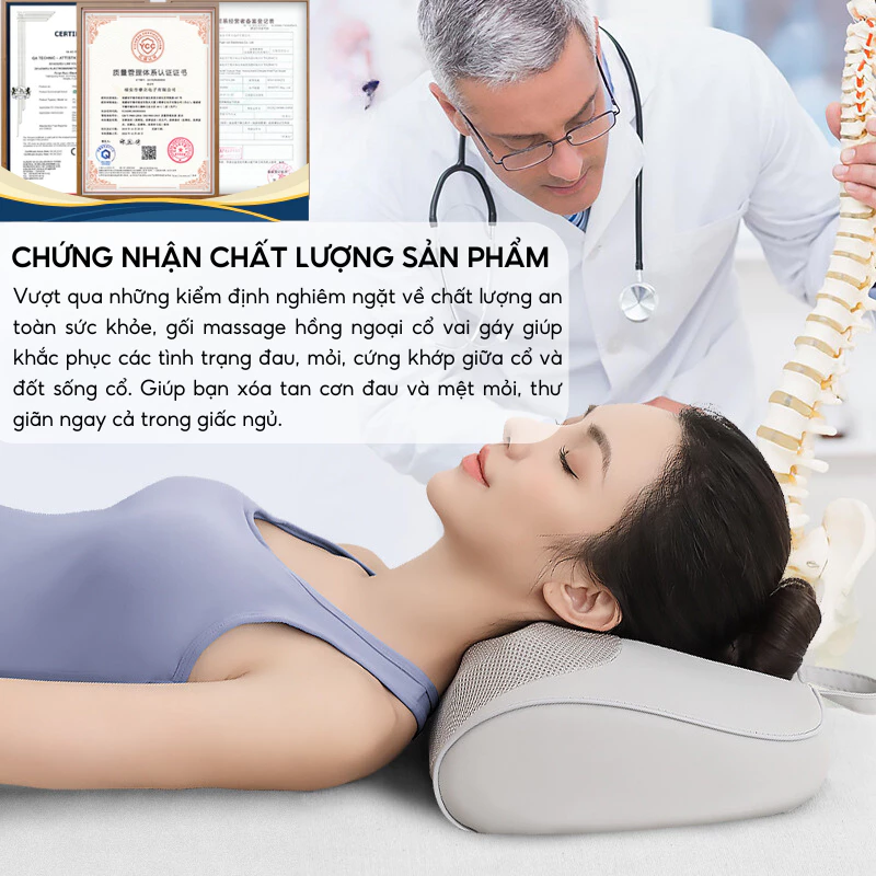 Gối Massage 3D Đảo Chiều DELAX GMC01