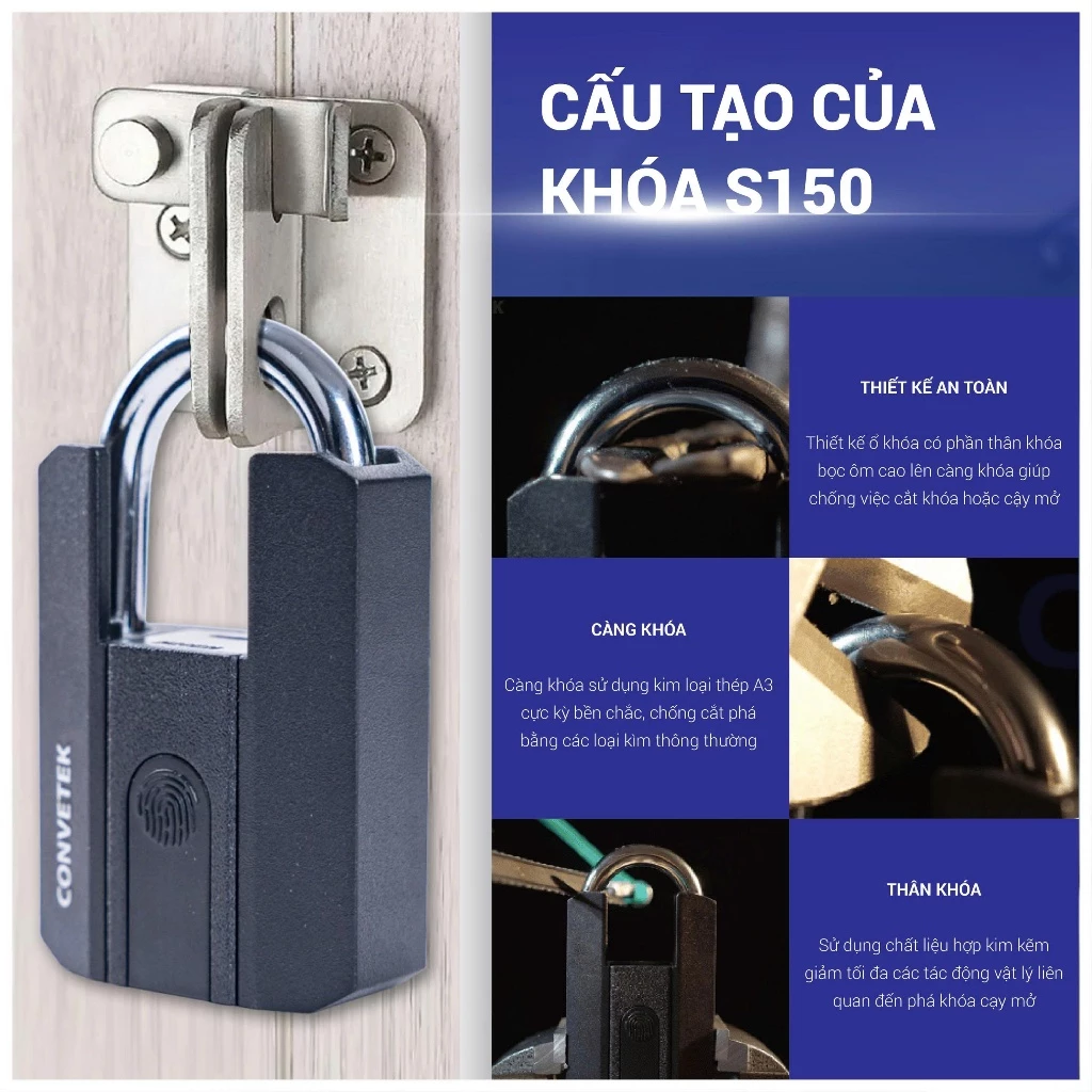 Khóa Vân Tay Convetek CV-S150