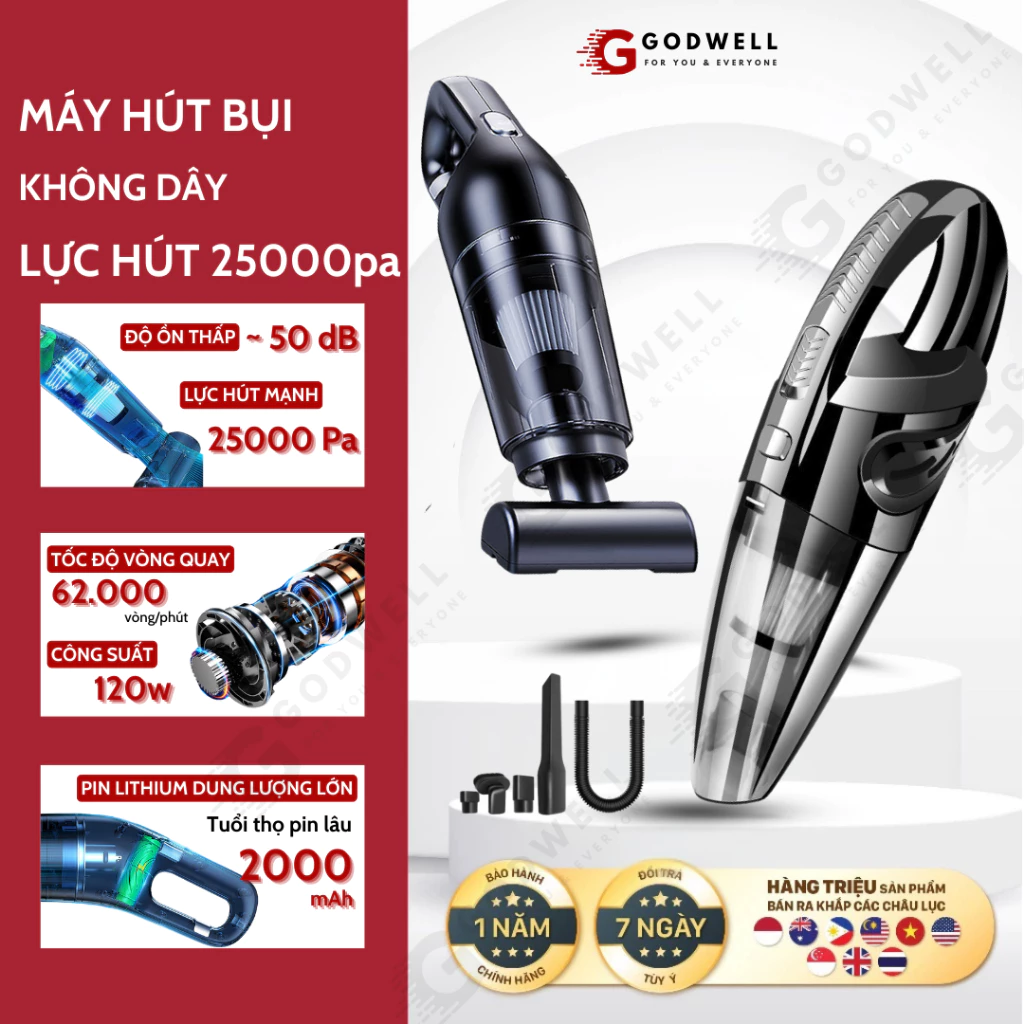 Máy Hút Bụi Cầm Tay GODWELL