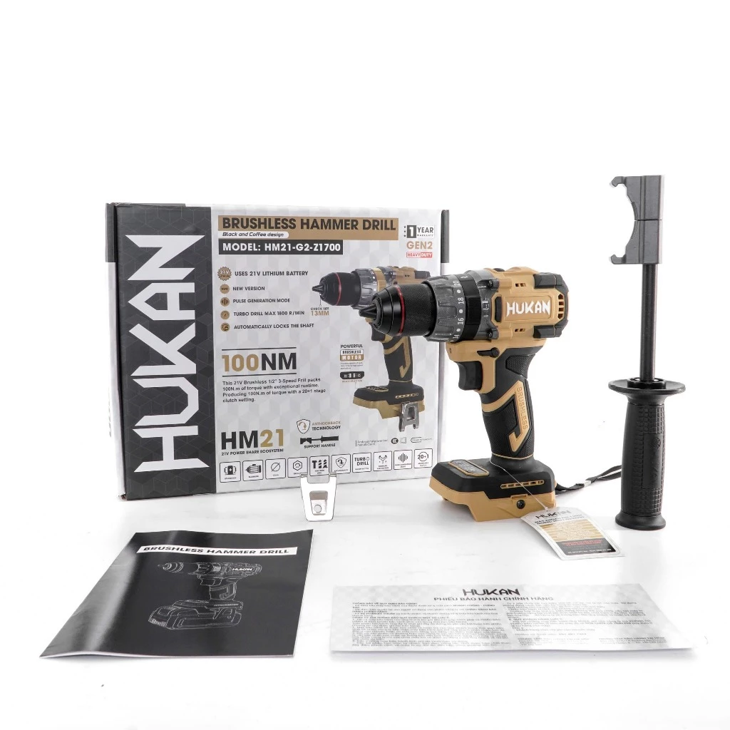 Máy Khoan Pin 13mm Hukan HM21-G2-Z1700