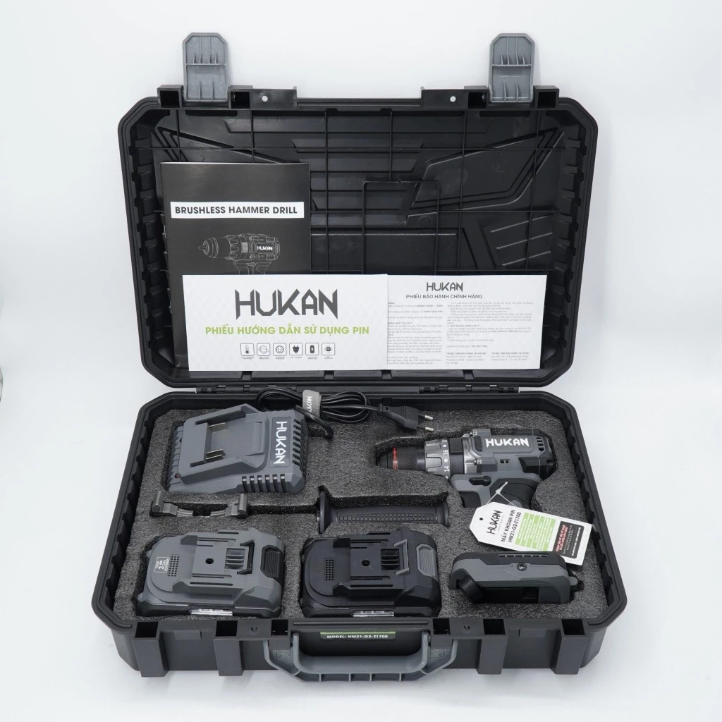 Máy Khoan Pin 13mm Hukan HM21-G2-Z1700