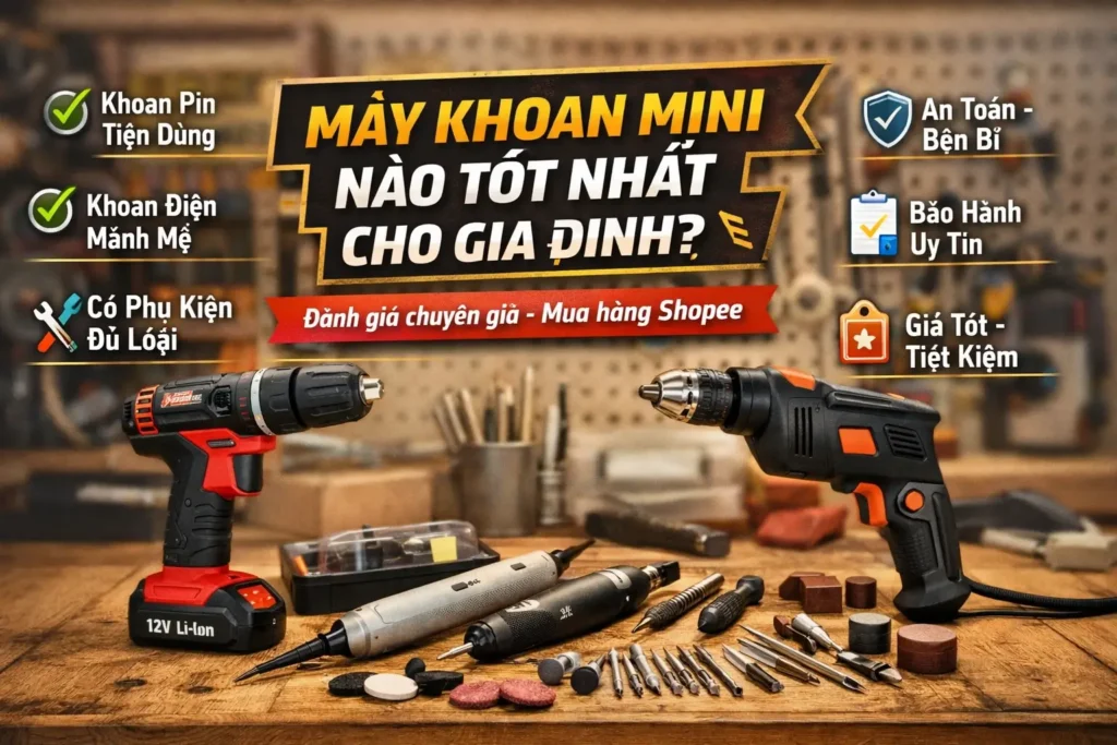 Máy khoan mini nào tốt cho gia đình