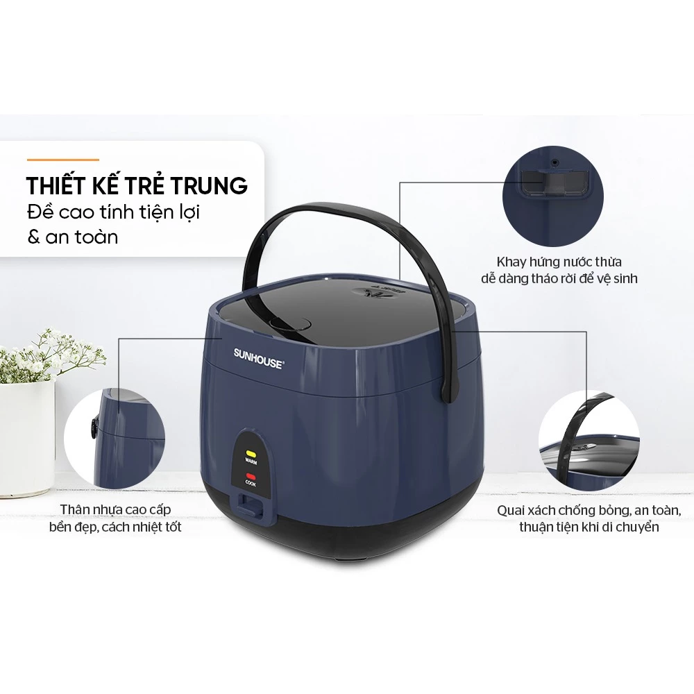Nồi Cơm Điện Sunhouse SHD8611 1.8L
