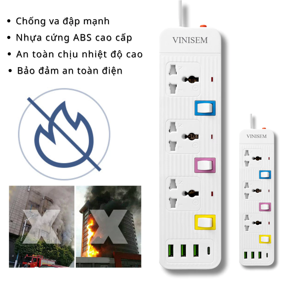 Ổ Cắm Điện Đa Năng Tích Hợp USB