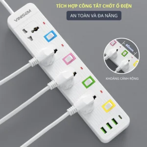 Ổ Cắm Điện Đa Năng Tích Hợp USB