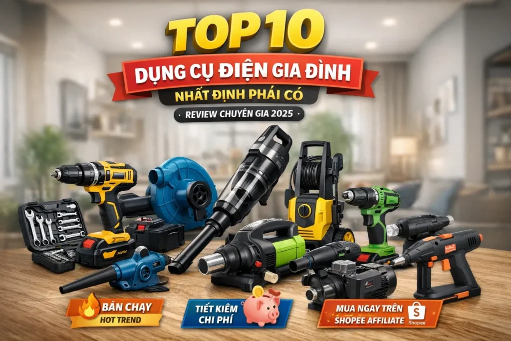 Top 10 dụng cụ điện gia đình nhất định phải có