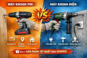 Máy Khoan Pin Hay Khoan Điện