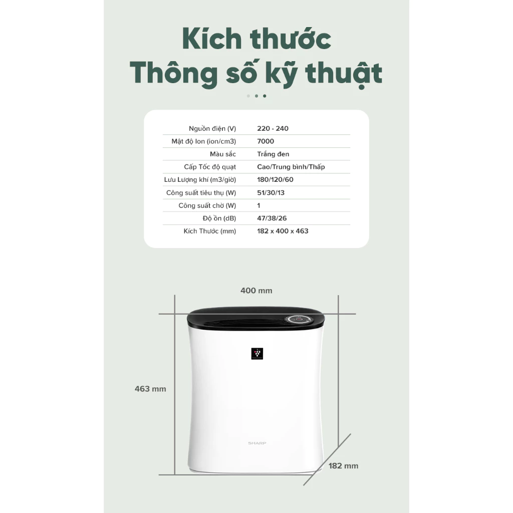 Máy Lọc Không Khí Sharp FP-FE33V-B