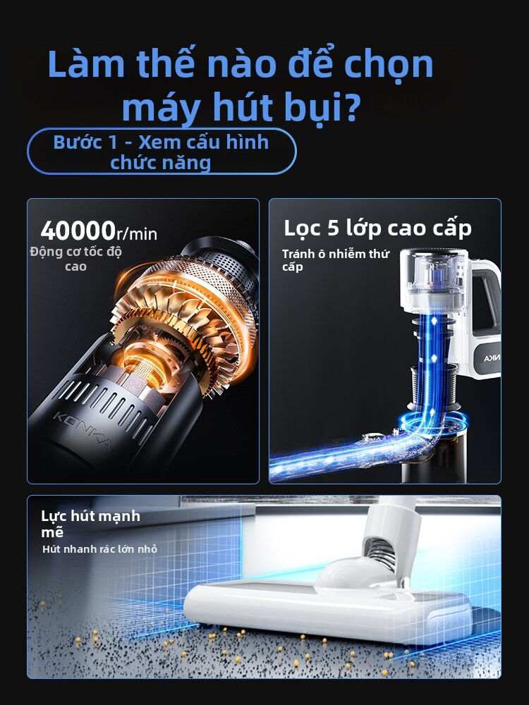 Máy Hút Bụi Không Dây KONKA