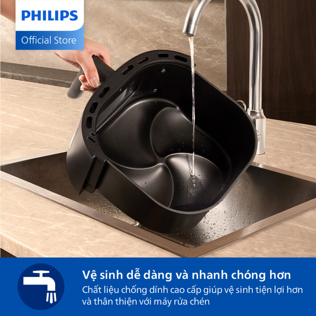 Nồi Chiên Không Dầu Philips NA230/00 (6.2L) - 13 trong 1 - Công Nghệ RapidAir Không Lật - Tặng Bàn Ủi Cầm Tay - Hàng Chính Hãng