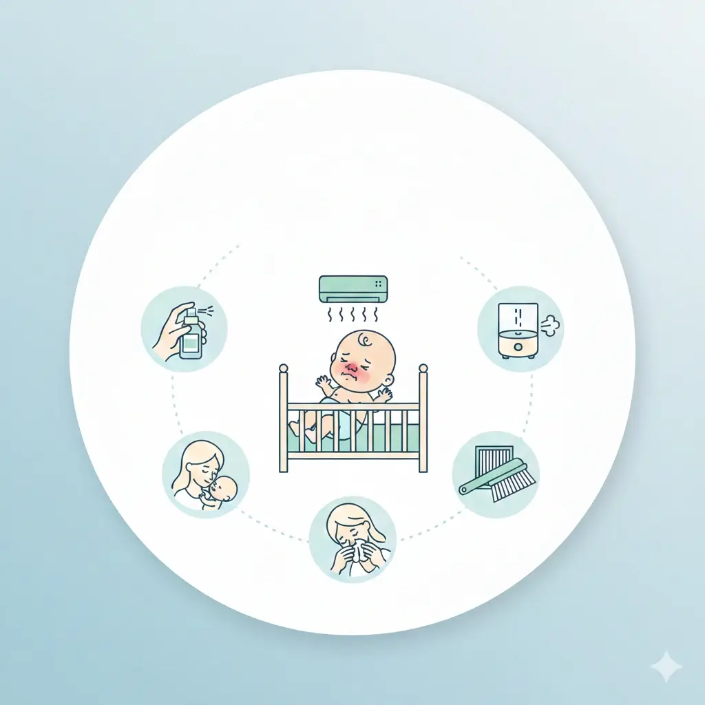 Cách xử lý khi bé bị nghẹt mũi nằm điều hòa 5 Lưu ý để nhanh khỏi