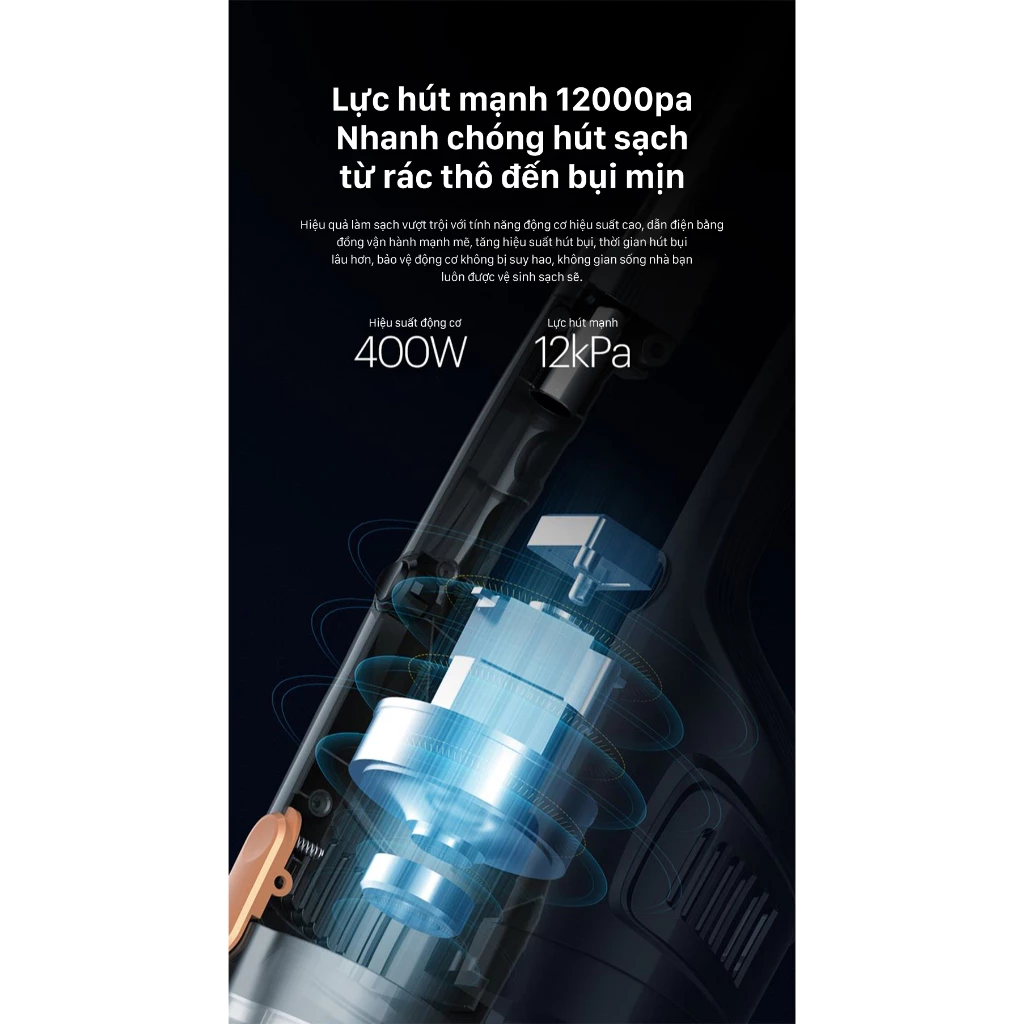 Đánh giá lực hút thực tế của Máy hút bụi Deerma DX115C trên các bề mặt