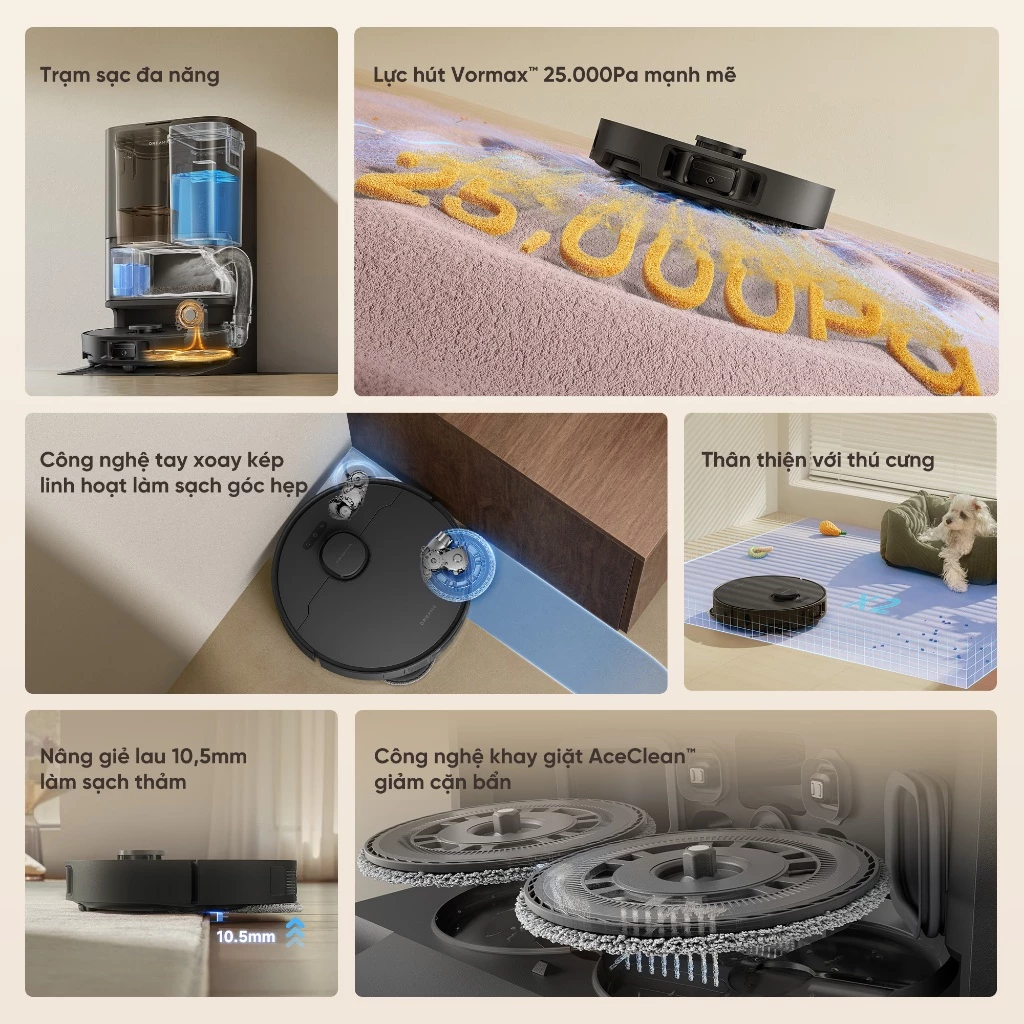 Review Dreame L10s Ultra Gen 3 Lực Hút 25.000Pa – Robot Mạnh Nhất Thế Giới