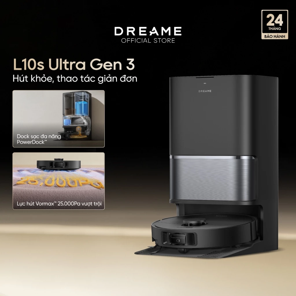 Review Dreame L10s Ultra Gen 3 Lực Hút 25.000Pa – Robot Mạnh Nhất Thế Giới