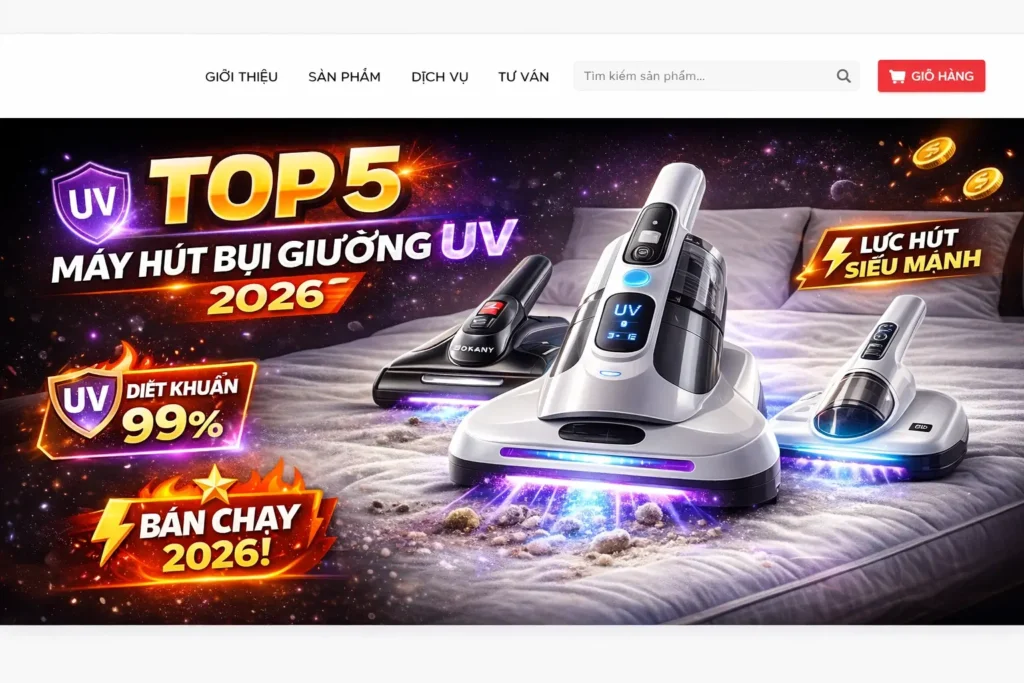 Top 5 Máy Hút Bụi Giường Nệm Diệt Khuẩn UV Tốt Nhất 2026 Bảo Vệ Làn Da Trẻ Sơ Sinh