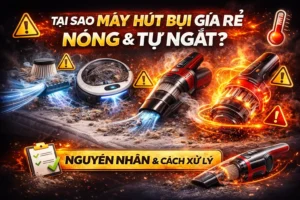 Tại sao máy hút bụi Shopee giá rẻ hay bị nóng và ngắt? Cách khắc phục triệt để