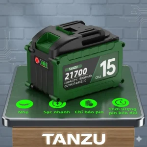 Đánh giá Pin TANZU 21V 21700 Có Thực Sự Mạnh Hơn Pin 18650