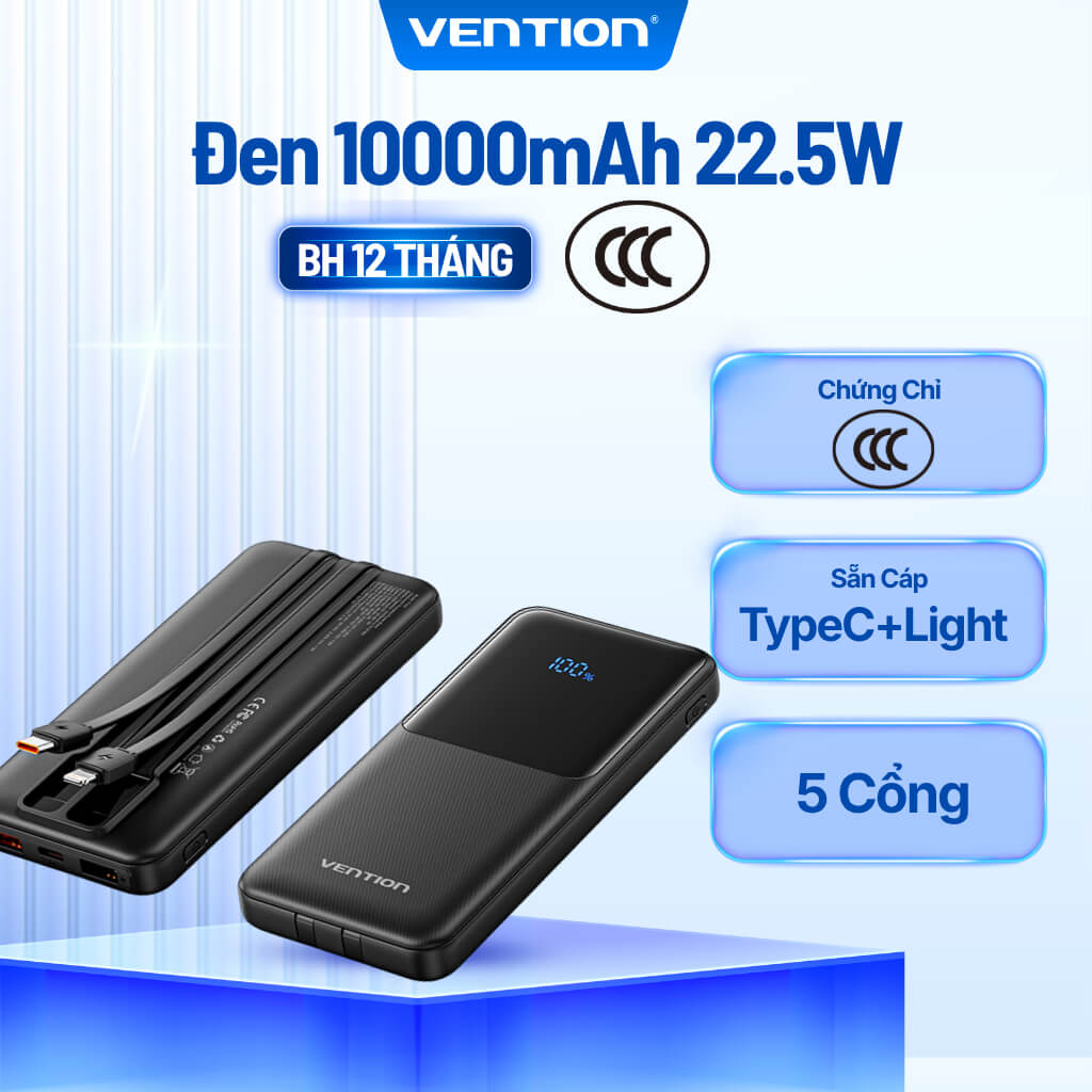 Có Nên Mua Sạc Dự Phòng Vention 20000mAh 22.5W Giá Tầm Trung?