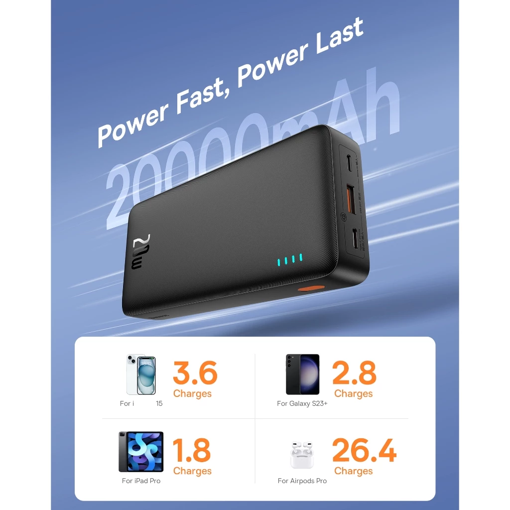 Đánh Giá Pin sạc dự phòng Baseus Airpow Fast Charge 20.000mAH 20W