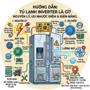 Tủ Lạnh Inverter Là Gì? Nguyên Lý Hoạt Động, Ưu Nhược Điểm & Điện Năng