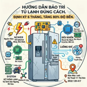 Bảo Trì Tủ Lạnh Đúng Cách: Quy Trình, Lịch Bảo Dưỡng, Vệ Sinh & Kiểm Tra