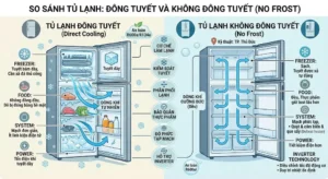 Tủ Lạnh Đóng Tuyết Và Không Đóng Tuyết Khác Nhau Thế Nào?
